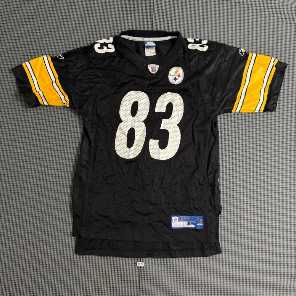 Reebok NFL Pittsburgh Steelers Heath Miller 83 Jersey Youth Large Black Gold
